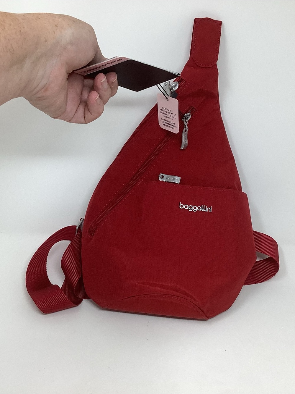 NWT Baggallini Red Mini Sling Bag